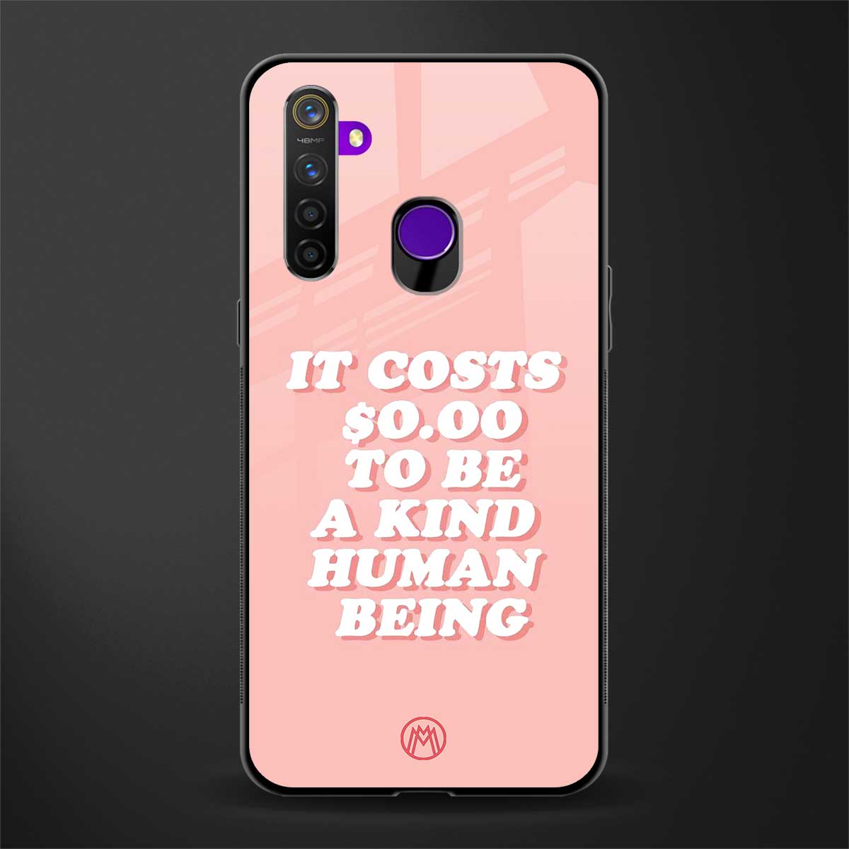 be a kind human being glass case for realme 5i image