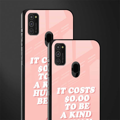 be a kind human being glass case for samsung galaxy m21 image-2