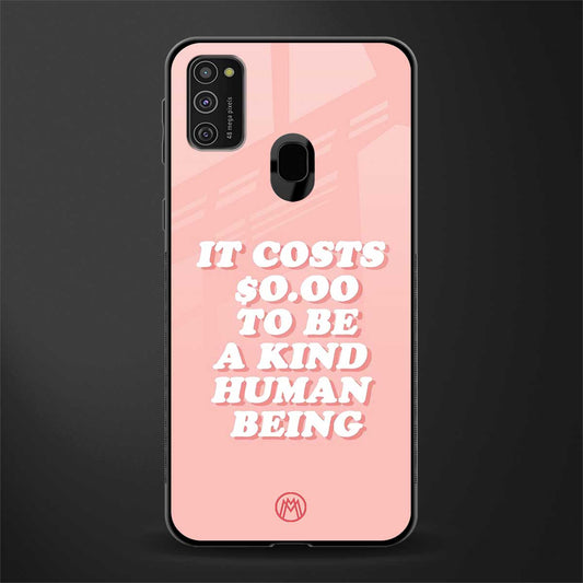 be a kind human being glass case for samsung galaxy m21 image
