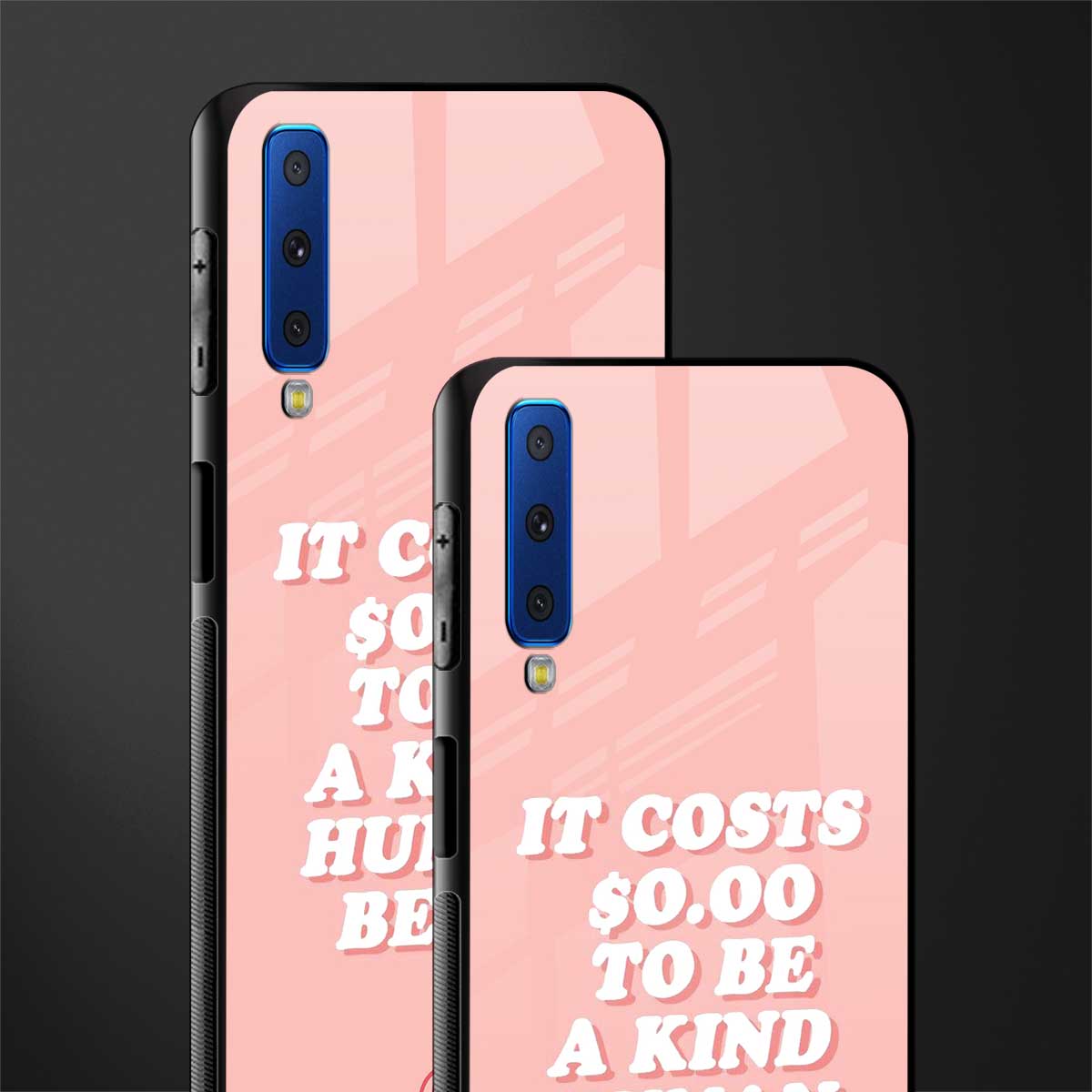 be a kind human being glass case for samsung galaxy a7 2018 image-2
