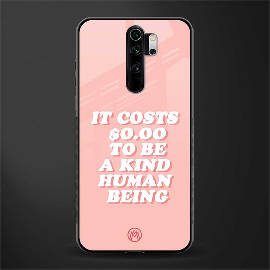 be a kind human being glass case for redmi note 8 pro image