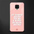 be a kind human being glass case for redmi note 9 pro image