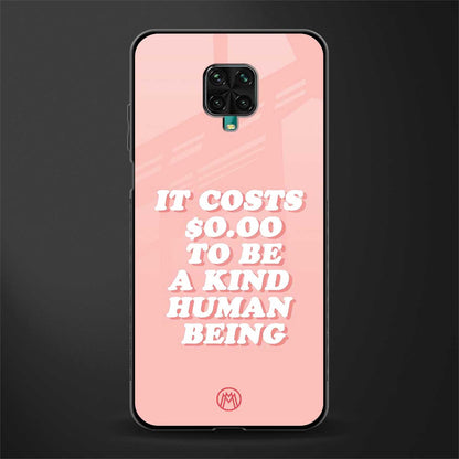 be a kind human being glass case for redmi note 9 pro image