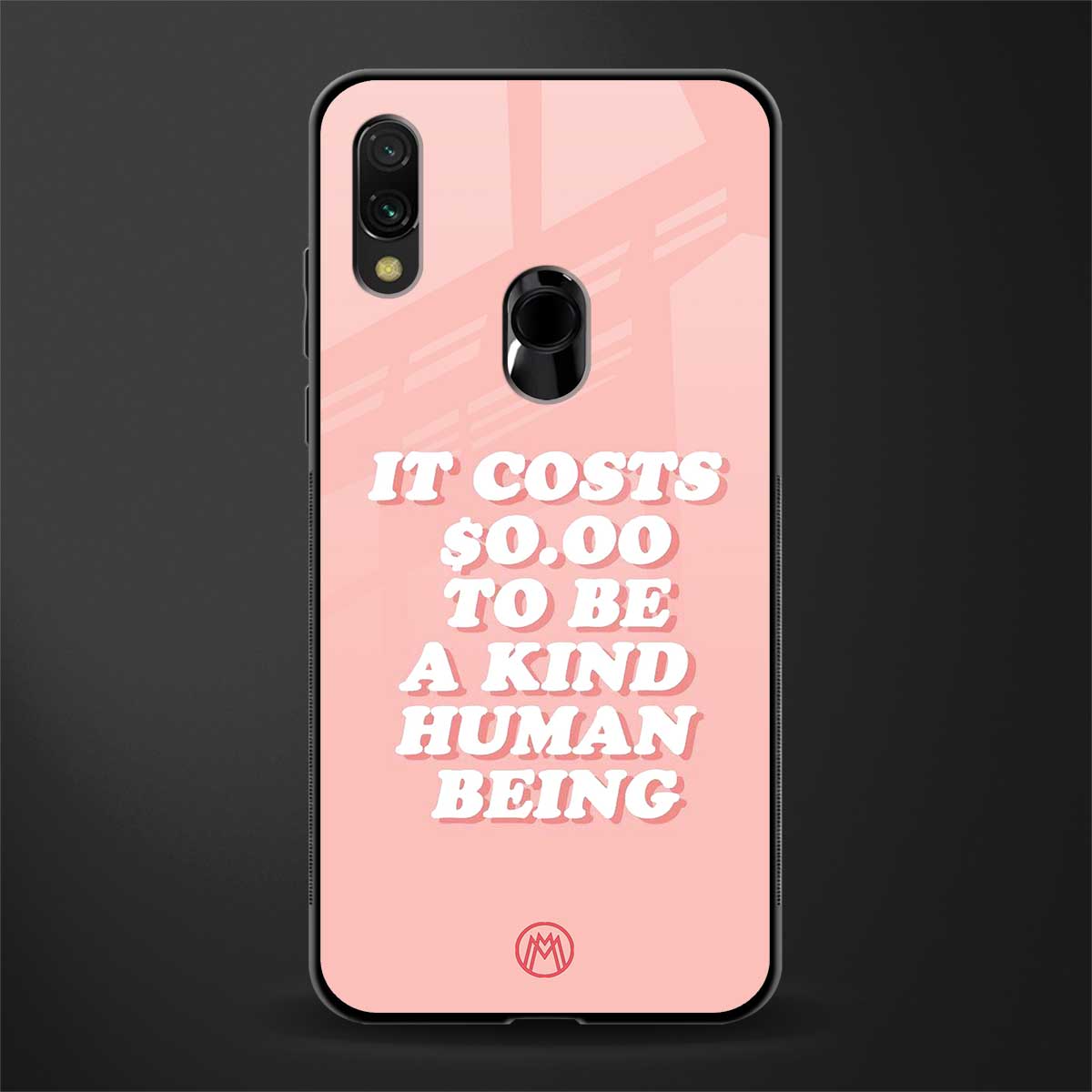 be a kind human being glass case for redmi note 7 pro image