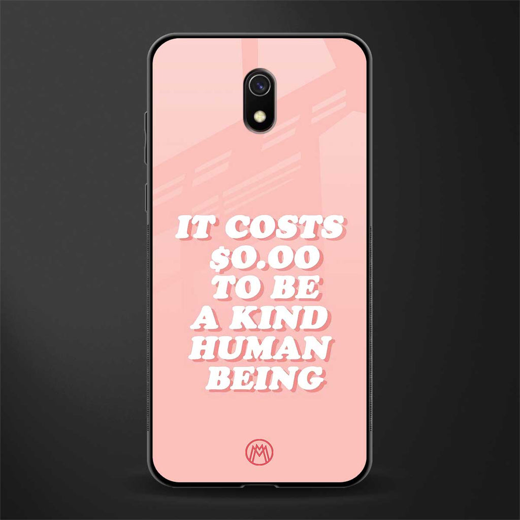 be a kind human being glass case for redmi 8a image