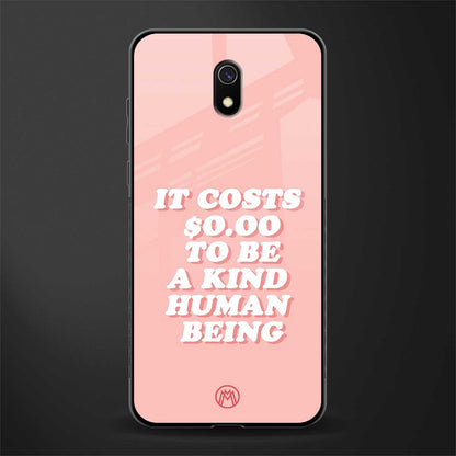 be a kind human being glass case for redmi 8a image