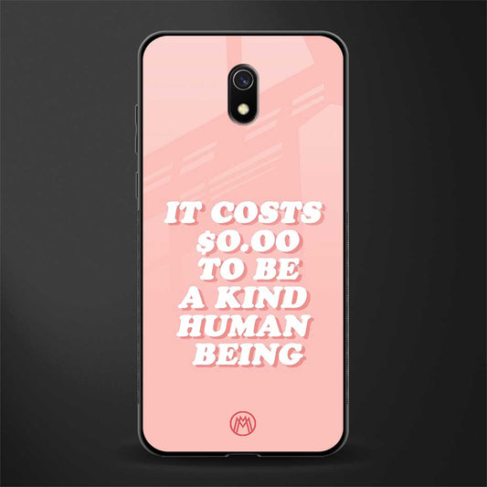 be a kind human being glass case for redmi 8a image