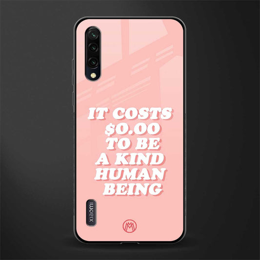 be a kind human being glass case for mi a3 redmi a3 image