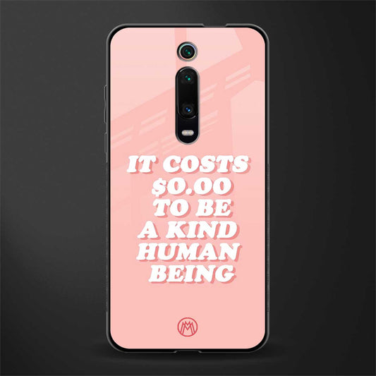 be a kind human being glass case for redmi k20 image