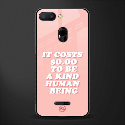 be a kind human being glass case for redmi 6 image
