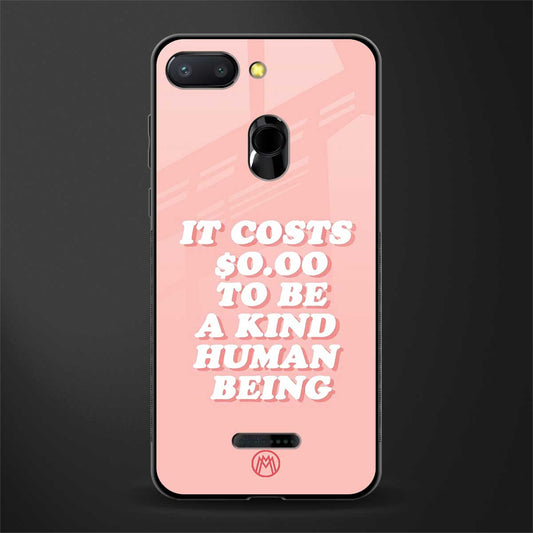 be a kind human being glass case for redmi 6 image