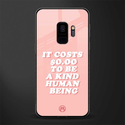 be a kind human being glass case for samsung galaxy s9 image