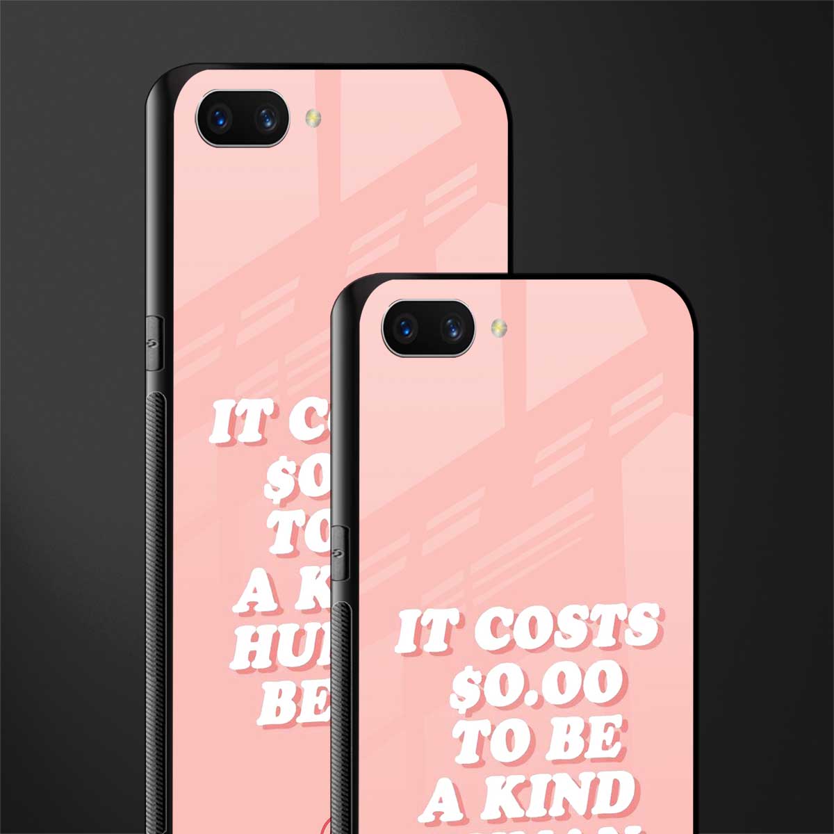 be a kind human being glass case for oppo a3s image-2