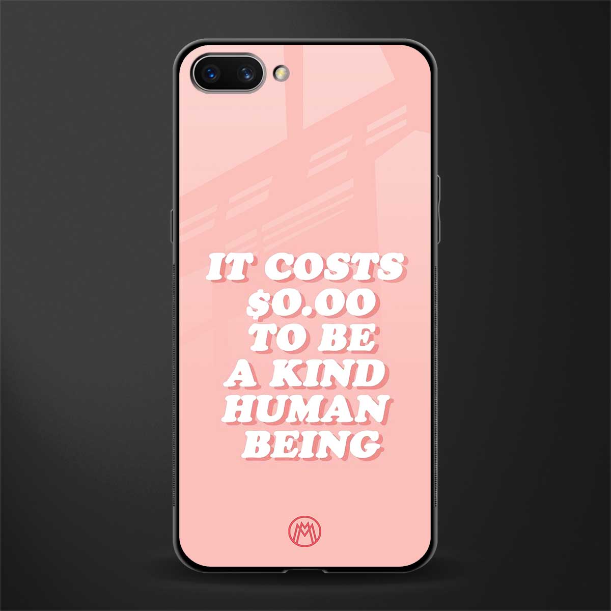 be a kind human being glass case for oppo a3s image