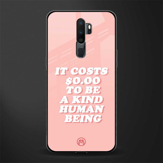 be a kind human being glass case for oppo a9 2020 image
