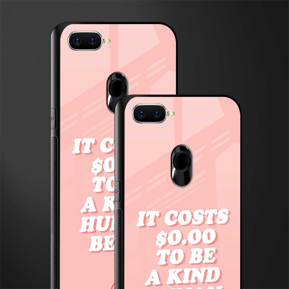 be a kind human being glass case for oppo a12 image-2