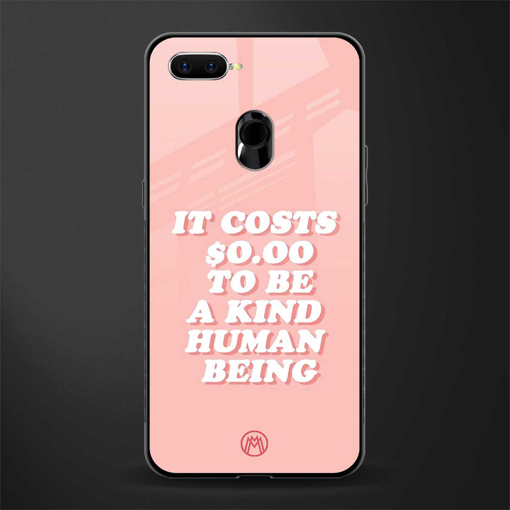 be a kind human being glass case for oppo a12 image