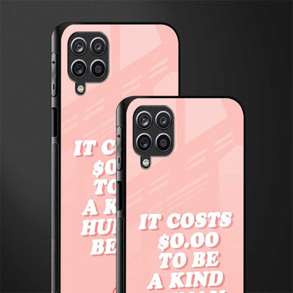 be a kind human being back phone cover | glass case for samsung galaxy a22 4g