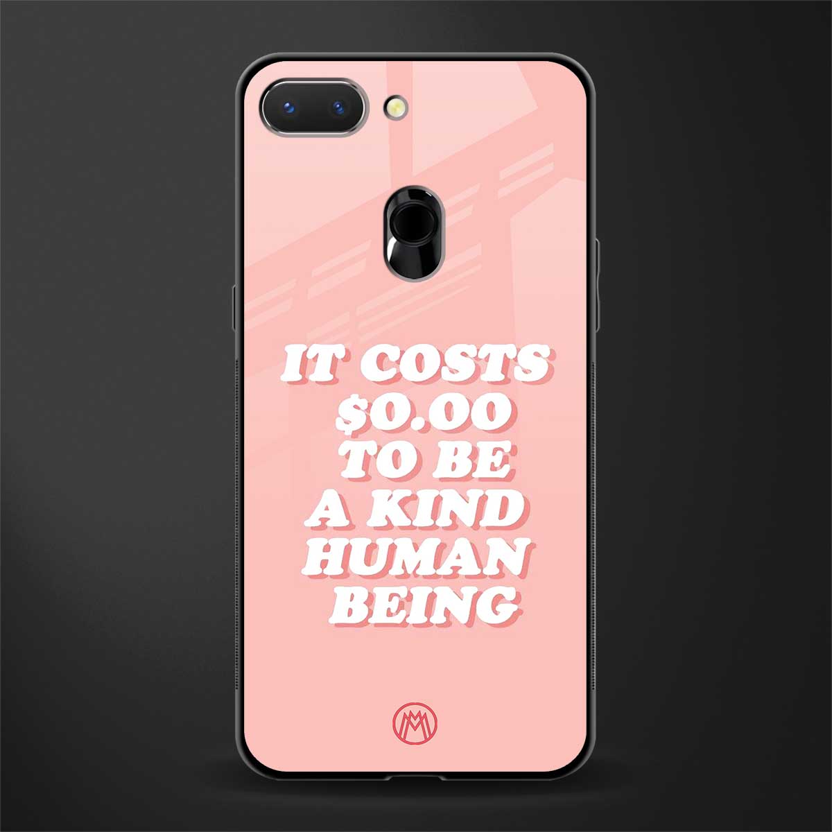 be a kind human being glass case for oppo a5 image