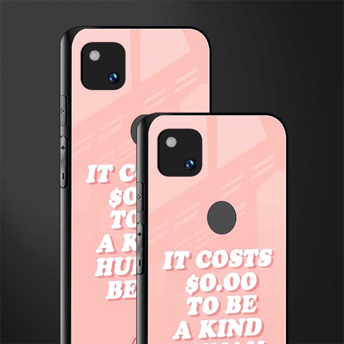 be a kind human being back phone cover | glass case for google pixel 4a 4g