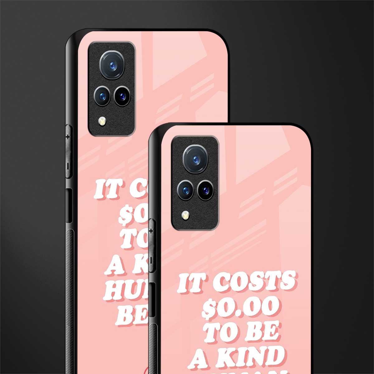 be a kind human being glass case for vivo v21 5g image-2