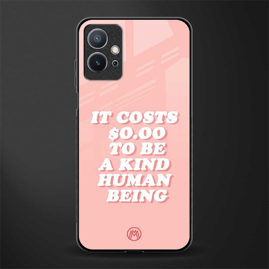 be a kind human being glass case for vivo y75 5g image