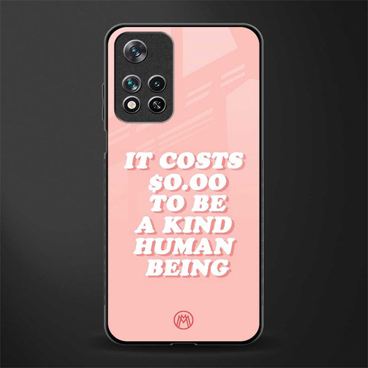be a kind human being glass case for poco m4 pro 5g image