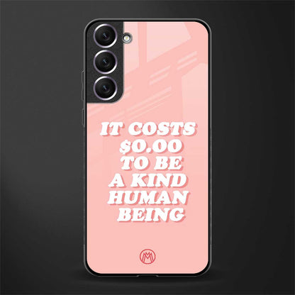 be a kind human being glass case for samsung galaxy s21 fe 5g image