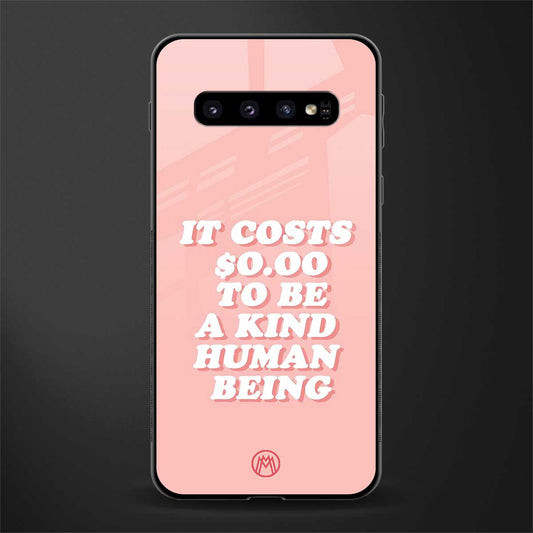 be a kind human being glass case for samsung galaxy s10 image