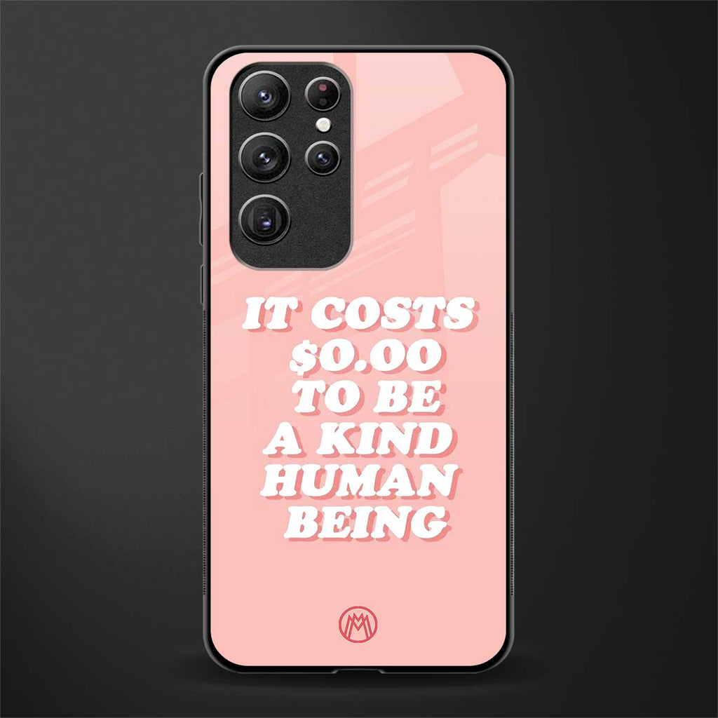 be a kind human being glass case for samsung galaxy s21 ultra image
