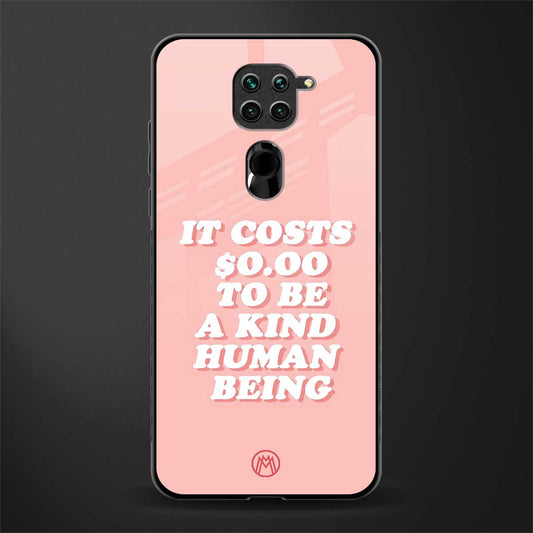 be a kind human being glass case for redmi note 9 image