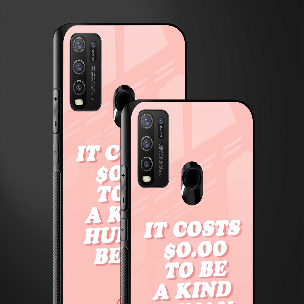 be a kind human being glass case for vivo y50 image-2
