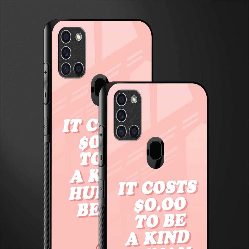 be a kind human being glass case for samsung galaxy a21s image-2