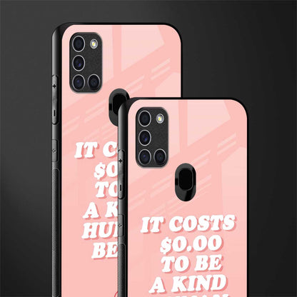 be a kind human being glass case for samsung galaxy a21s image-2