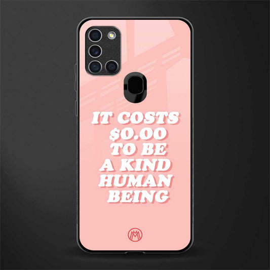 be a kind human being glass case for samsung galaxy a21s image