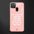 be a kind human being glass case for realme narzo 30a image