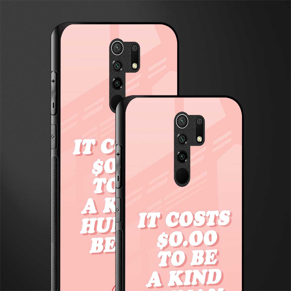 be a kind human being glass case for redmi 9 prime image-2