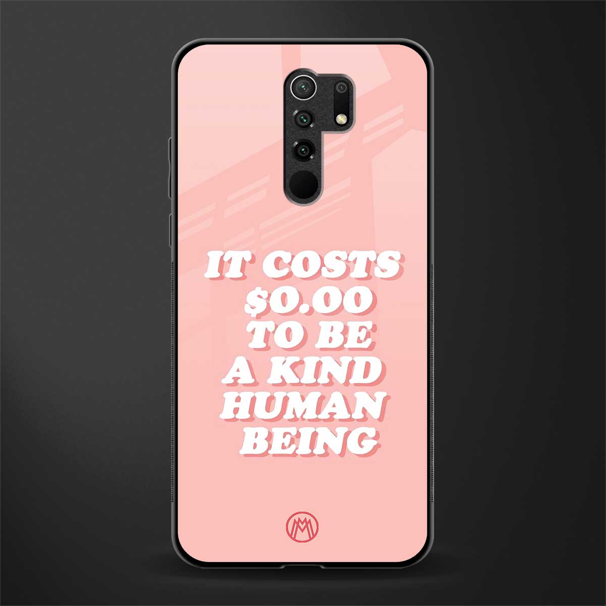 be a kind human being glass case for redmi 9 prime image