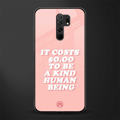 be a kind human being glass case for redmi 9 prime image
