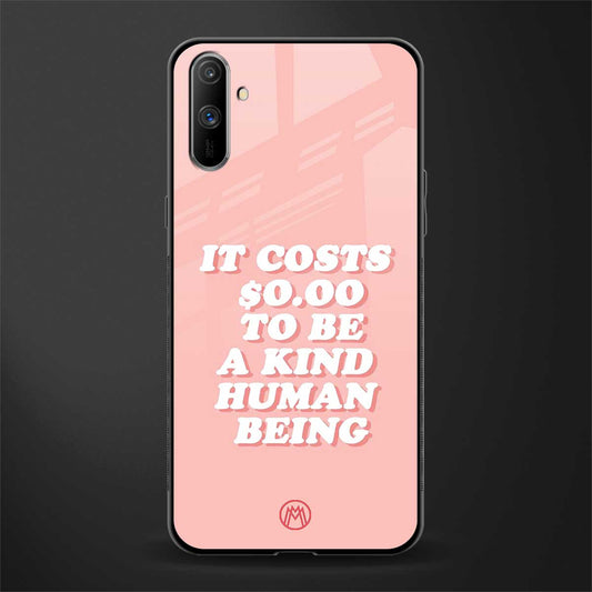 be a kind human being glass case for realme c3 image
