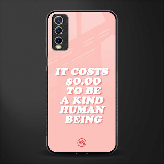 be a kind human being glass case for vivo y20 image