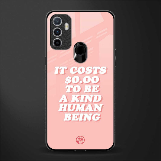 be a kind human being glass case for oppo a53 image