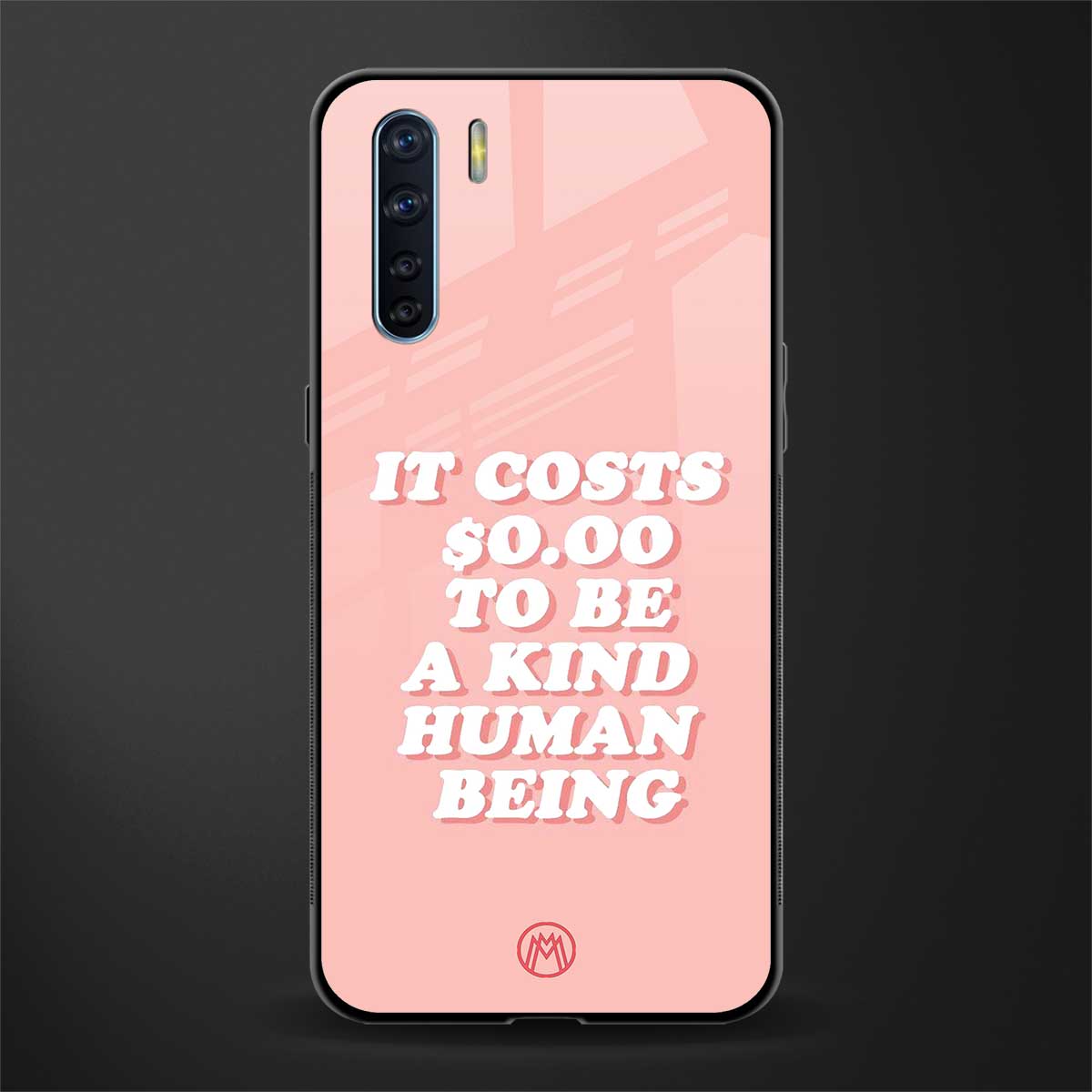 be a kind human being glass case for oppo f15 image