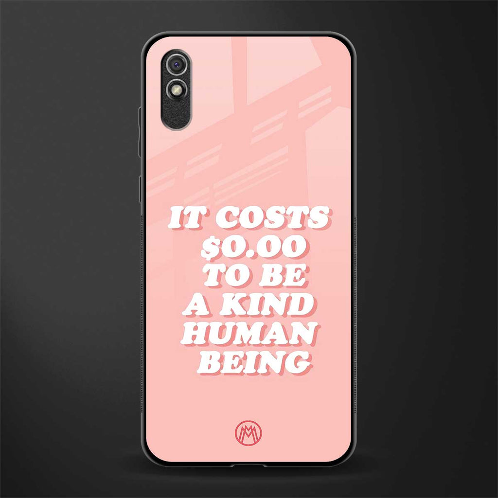 be a kind human being glass case for redmi 9a image