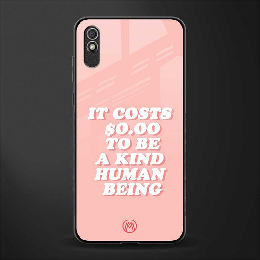 be a kind human being glass case for redmi 9a image