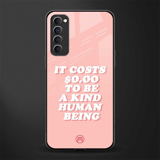 be a kind human being glass case for oppo reno 4 pro image