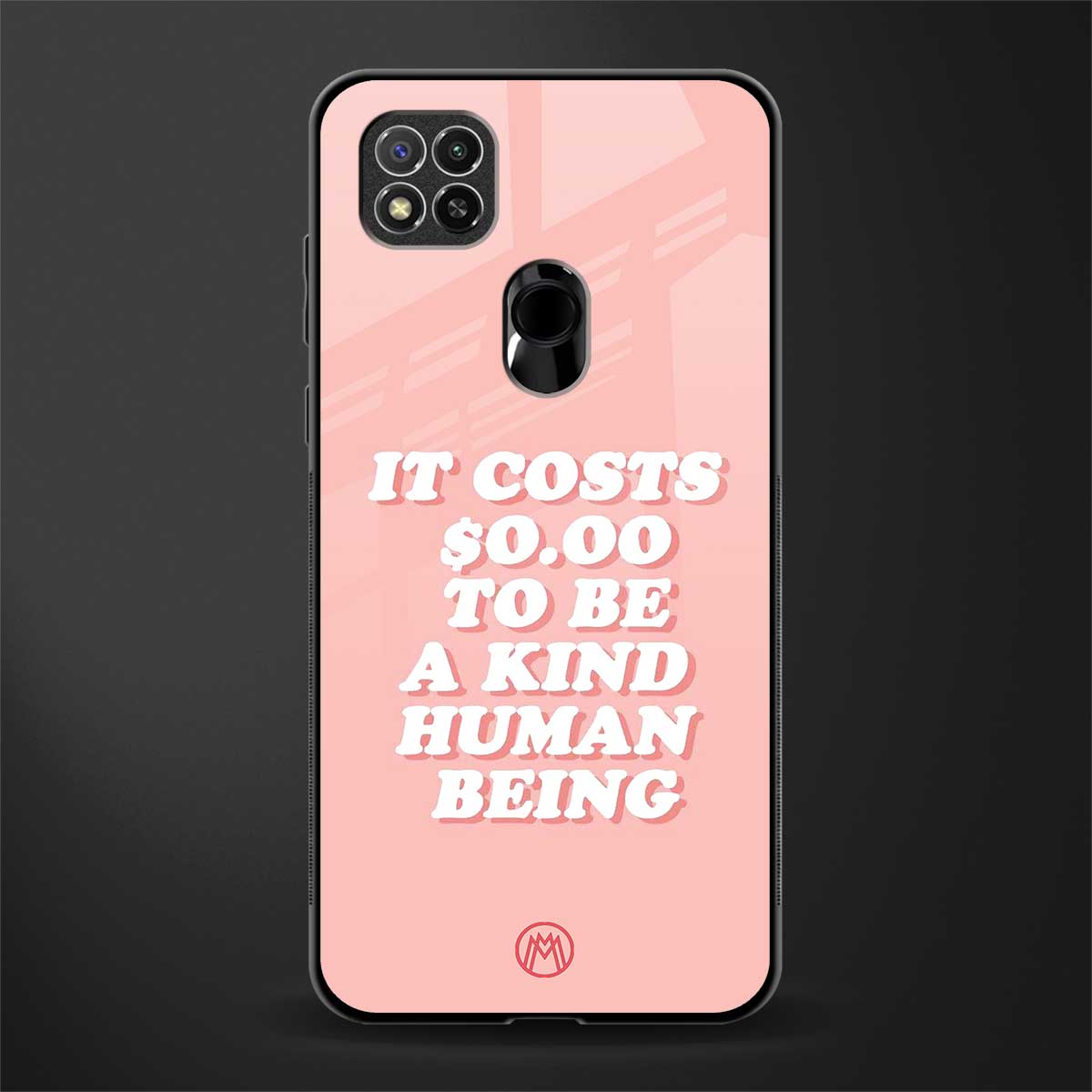 be a kind human being glass case for redmi 9 image