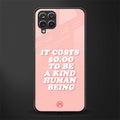 be a kind human being glass case for samsung galaxy a12 image