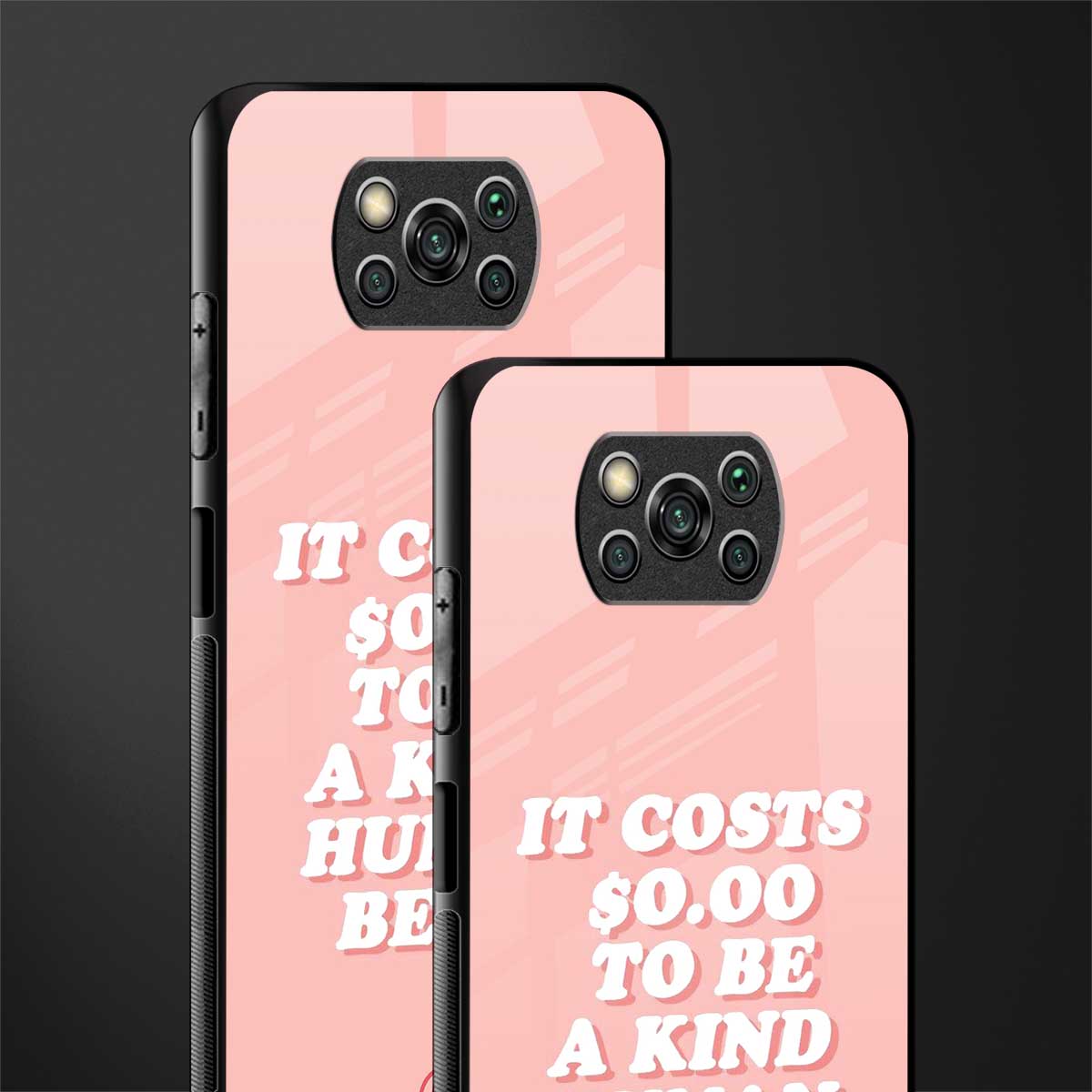 be a kind human being glass case for poco x3 image-2