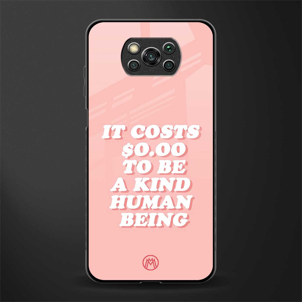 be a kind human being glass case for poco x3 image